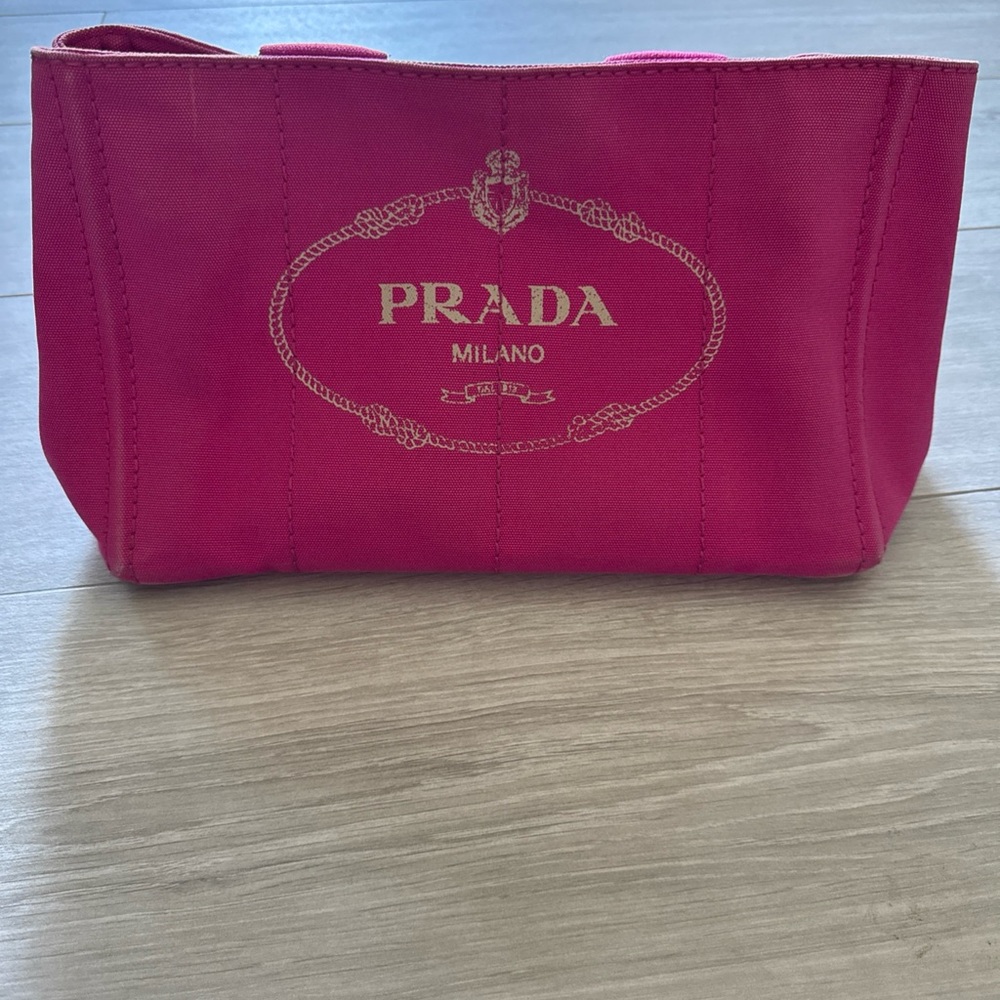 Prada Fuchsia Canvas Tote